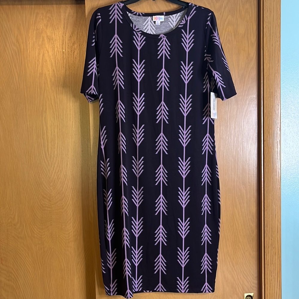Lularoe purple Julia style dress, size large